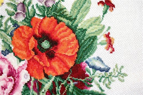 Bouquet Of Flowers Counted Cross-Stitch Kit