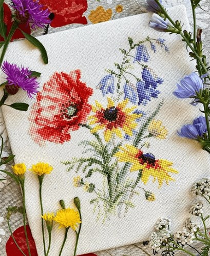 Flower Bouquet Counted Cross-Stitch Kit