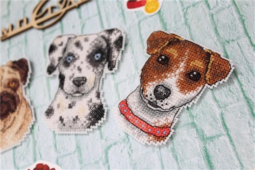 Dog Magnets Plastic Canvas Counted Cross Stitch Kit