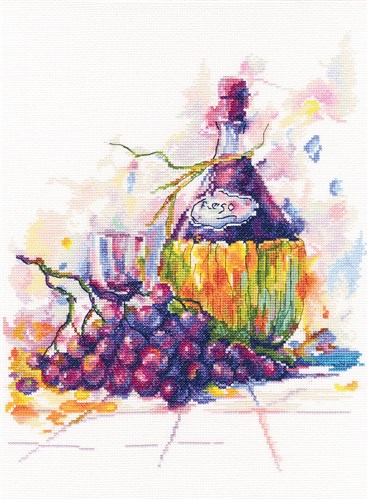 Grapes & Wine Counted Cross Stitch Kit