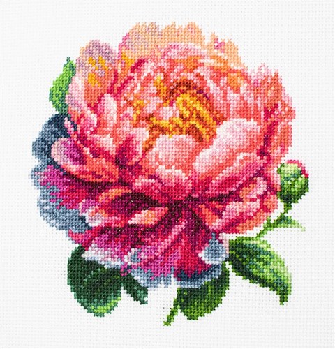 Peony Counted Cross-Stitch Kit