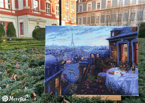 Paris Evening Deja Counted Cross-Stitch Kit