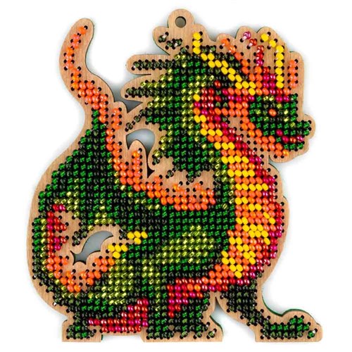 Dragon Bead Embroidery On Wood