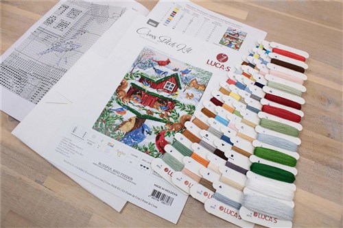 Blissful Bird Feeder Counted Cross-Stitch Kit