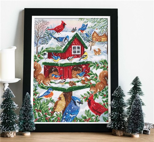 Blissful Bird Feeder Counted Cross-Stitch Kit