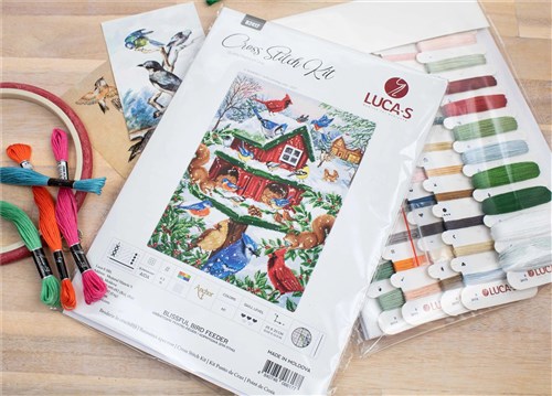 Blissful Bird Feeder Counted Cross-Stitch Kit