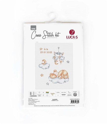 Sleepy Rabbit Counted Cross-Stitch Kit