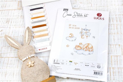 Sleepy Rabbit Counted Cross-Stitch Kit