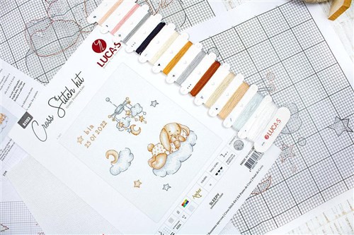 Sleepy Rabbit Counted Cross-Stitch Kit