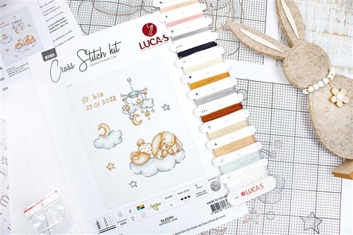 Sleepy Rabbit Counted Cross-Stitch Kit