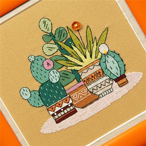 Bright Mexico Counted Cross Stitch Crystal Art Triptych Kit