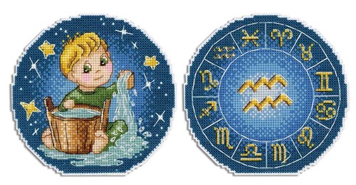 Aquarius Plastic Canvas Counted Cross Stitch Kit