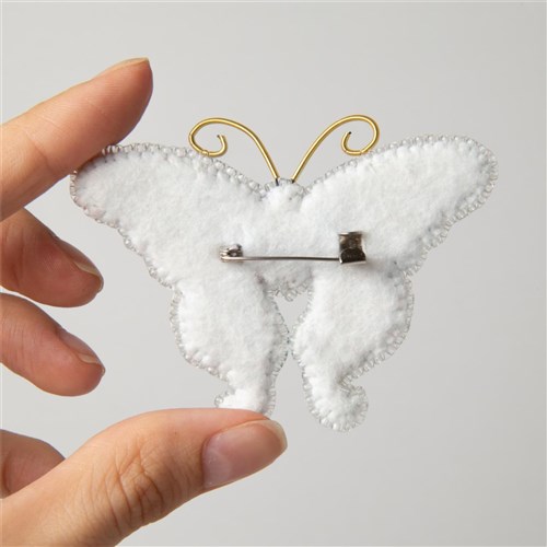 Beadwork Brooch Crystal Art Butterfly