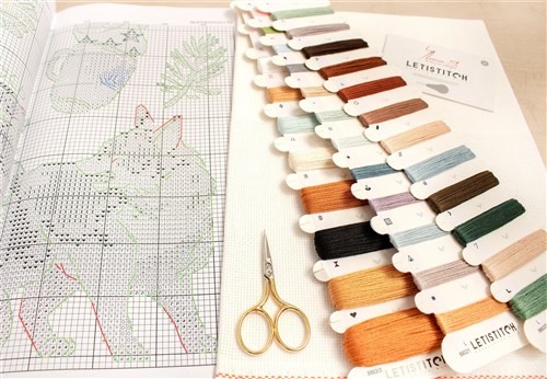 Foxy New Year Counted Cross Stitch Kit