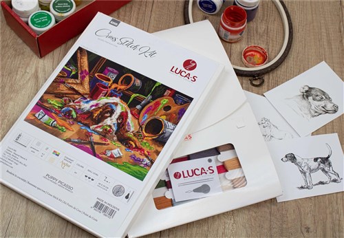Puppy Picasso Counted Cross-Stitch Kit