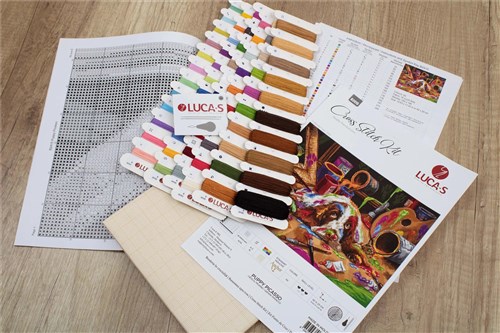 Puppy Picasso Counted Cross-Stitch Kit
