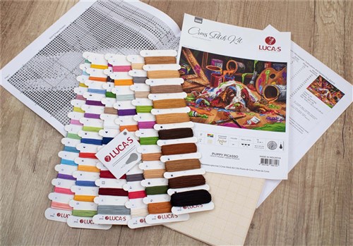 Puppy Picasso Counted Cross-Stitch Kit