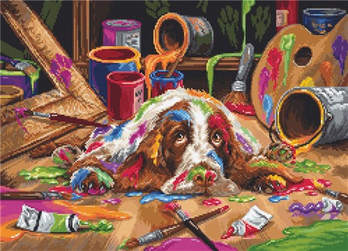 Puppy Picasso Counted Cross-Stitch Kit