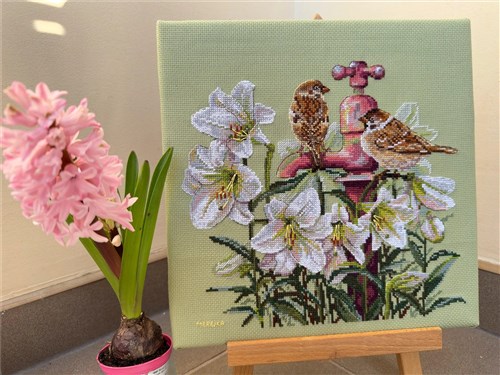 Among The Lilies Counted Cross-Stitch Kit