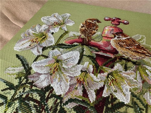 Among The Lilies Counted Cross-Stitch Kit