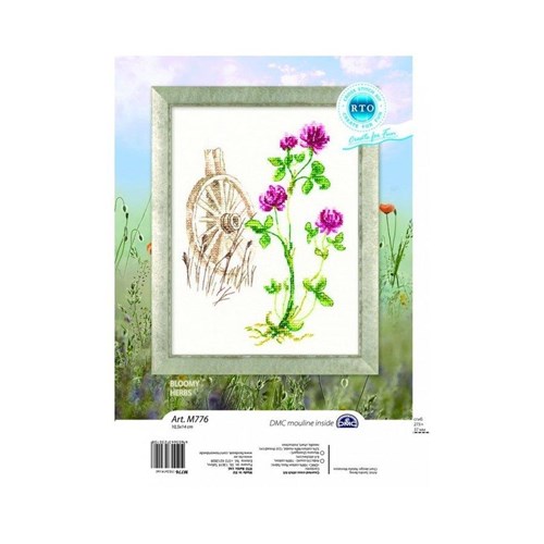 Bloomy Herbs Counted Cross Stitch Kit