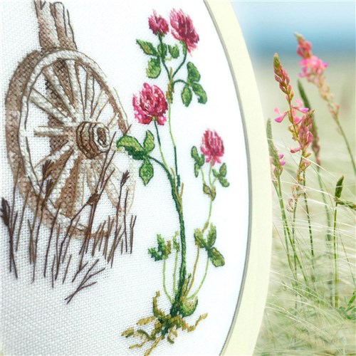 Bloomy Herbs Counted Cross Stitch Kit