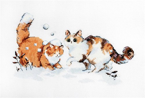 Winter Kitties Counted Cross Stitch Kit