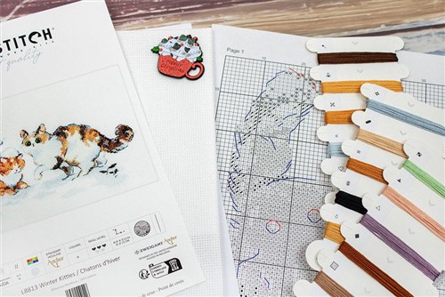 Winter Kitties Counted Cross Stitch Kit