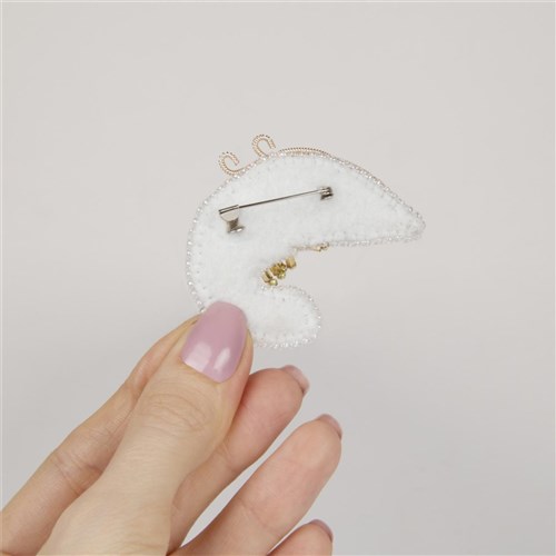 Shrimp Beadwork Brooch Kit Crystal Art