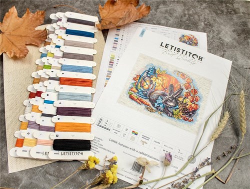 Autumn With A Rabbit Counted Cross Stitch Kit