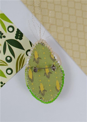 Corn Bead Brooch Embroidery Kit