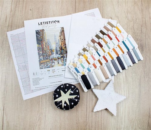 Sunset On 5th Avenue Counted Cross Stitch Kit