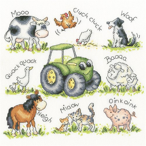 Farmyard Friends Counted Cross Stitch Kit