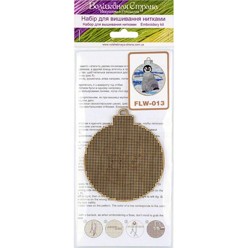 Cross-stitch kit On Wood Penguin