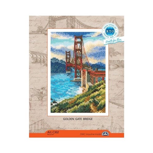 Golden Gate Bridge Counted Cross Stitch Kit