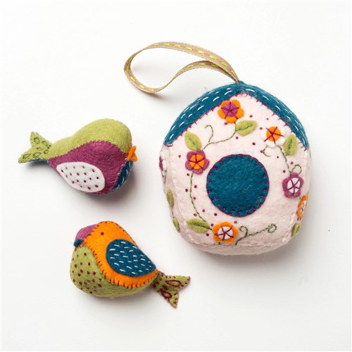 Birdhouse & Birds Felt Craft Kit