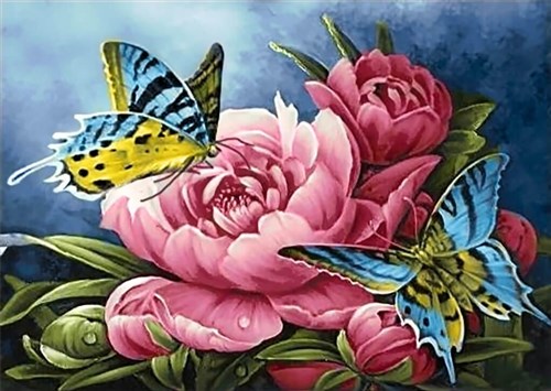 Butterflies And Peonies Diamond Painting Kit