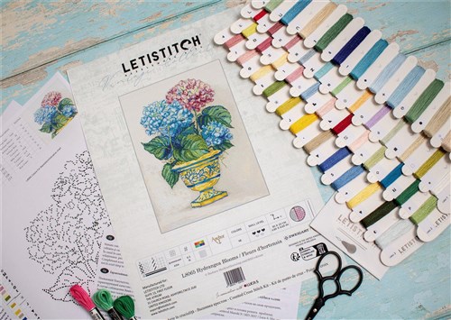 Hydrangea Blooms Counted Cross Stitch Kit