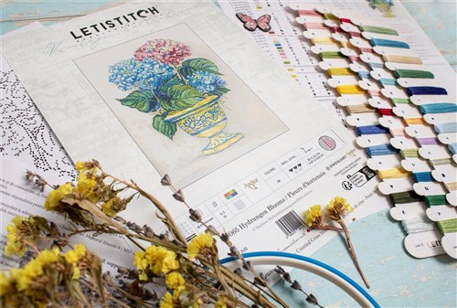 Hydrangea Blooms Counted Cross Stitch Kit