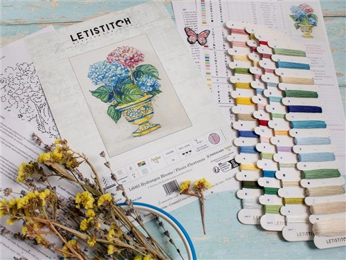 Hydrangea Blooms Counted Cross Stitch Kit