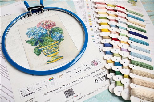 Hydrangea Blooms Counted Cross Stitch Kit