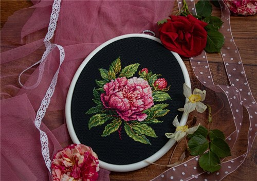 Peter Brand Peony Counted Cross-Stitch Kit