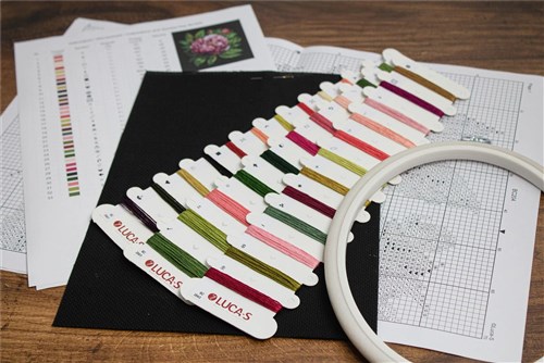 Peter Brand Peony Counted Cross-Stitch Kit