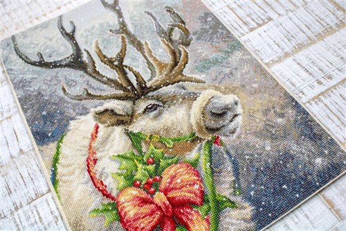Christmas Deer Cross-Stitch Kit