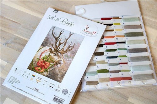 Christmas Deer Cross-Stitch Kit