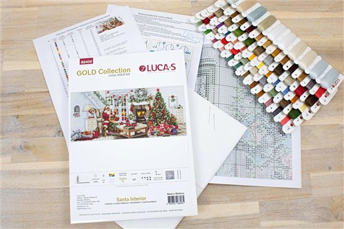 Santa Interior Counted Cross-Stitch Kit