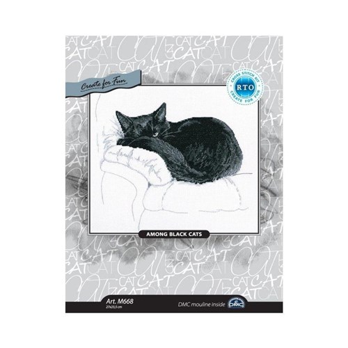 Among Black Cats Cross Stitch Kit