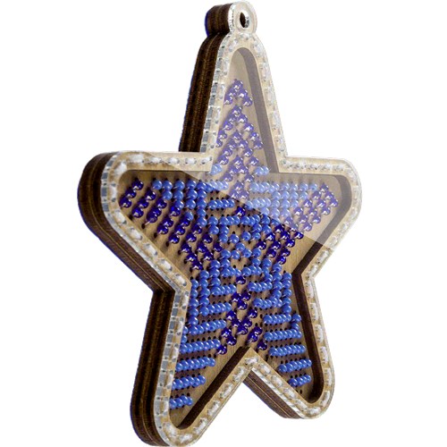 Star Bead Embroidery Kit On Wood