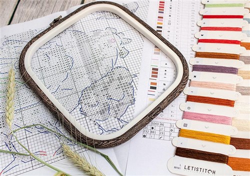 Pied Hens Counted Cross Stitch Kit