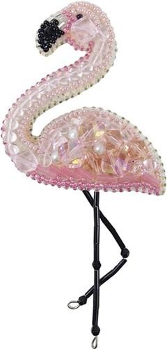 Flamingo Brooch Beadwork Kit